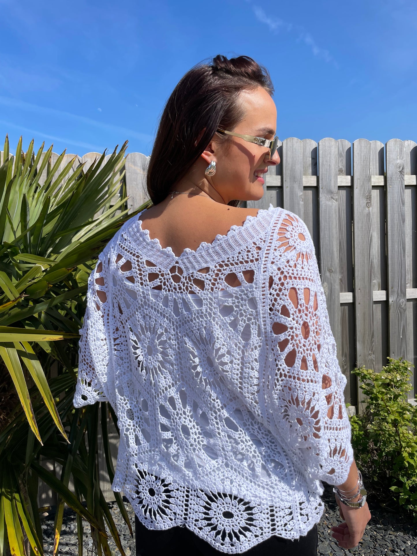 Haut dentelle blanc