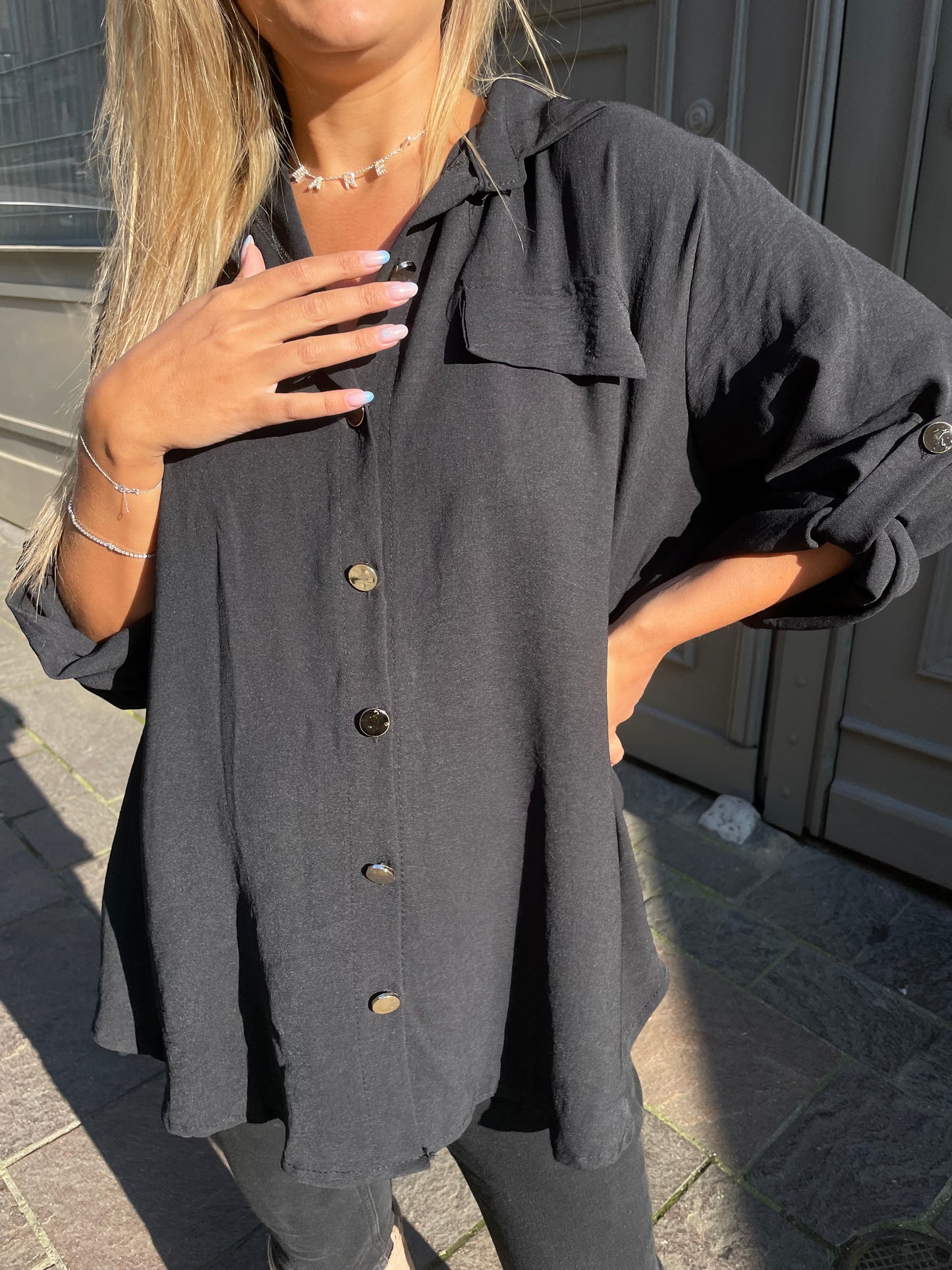 Chemise ample Jeanne noire