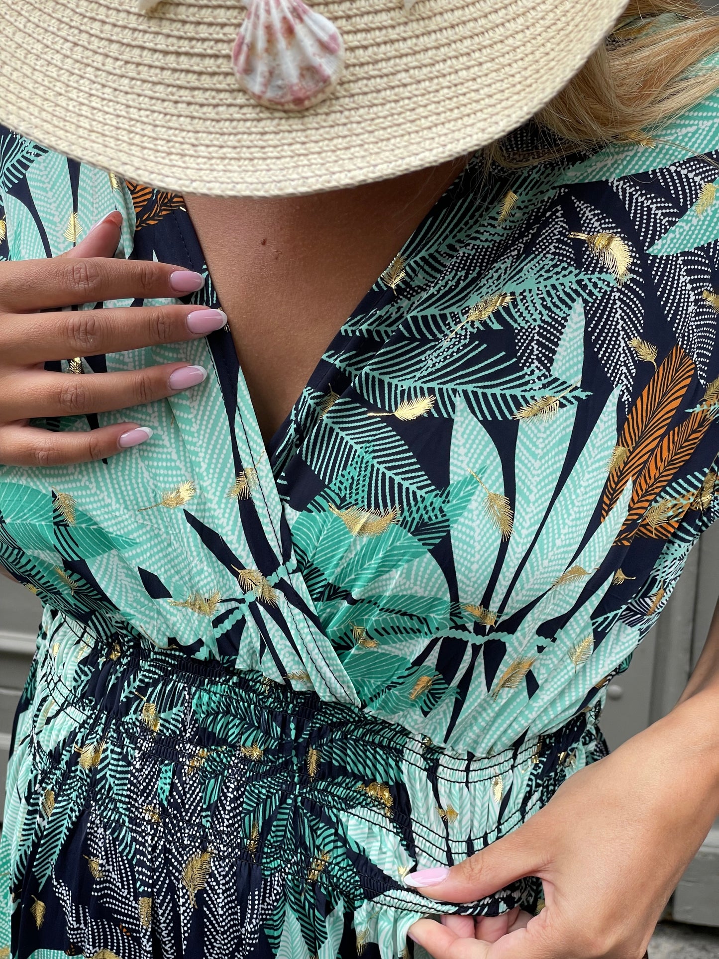 Robe longue Anaïs verte