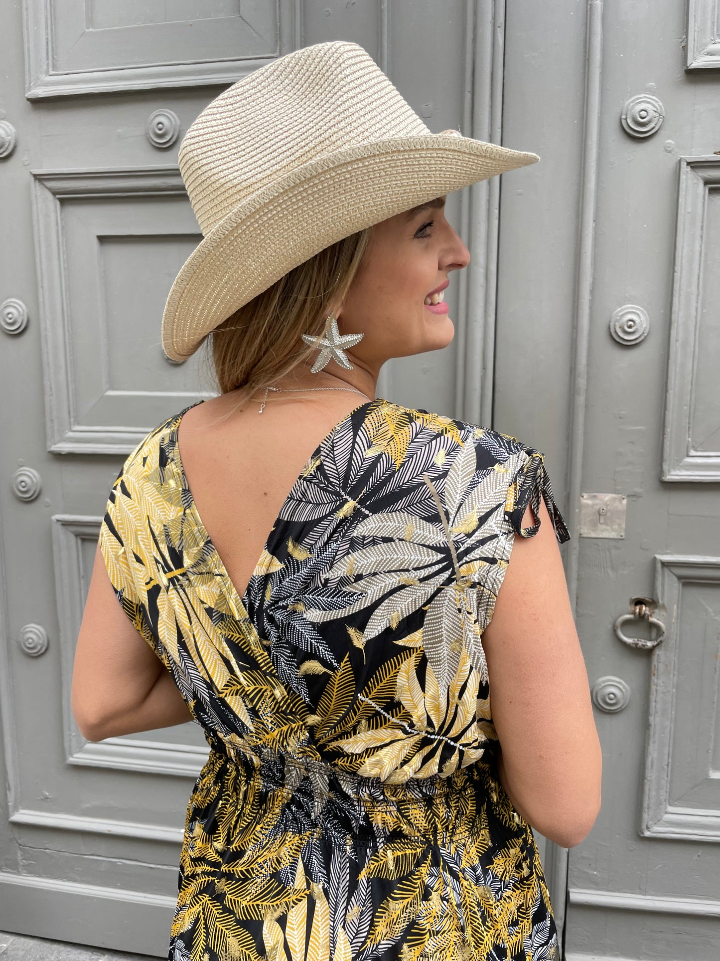 Robe longue Anaïs dorée