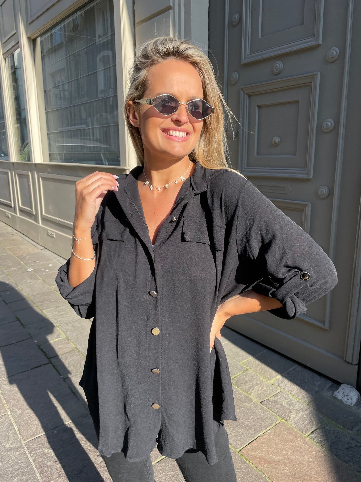 Chemise ample Jeanne noire