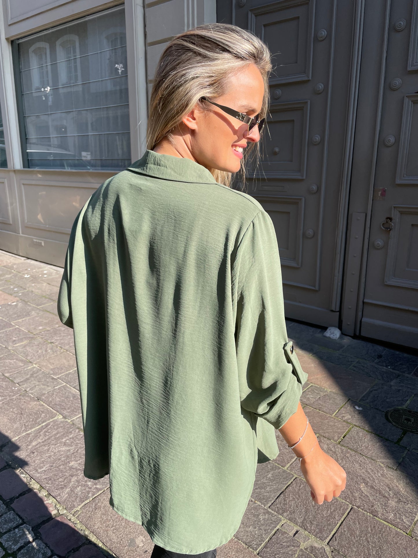 Chemise ample Jeanne kaki