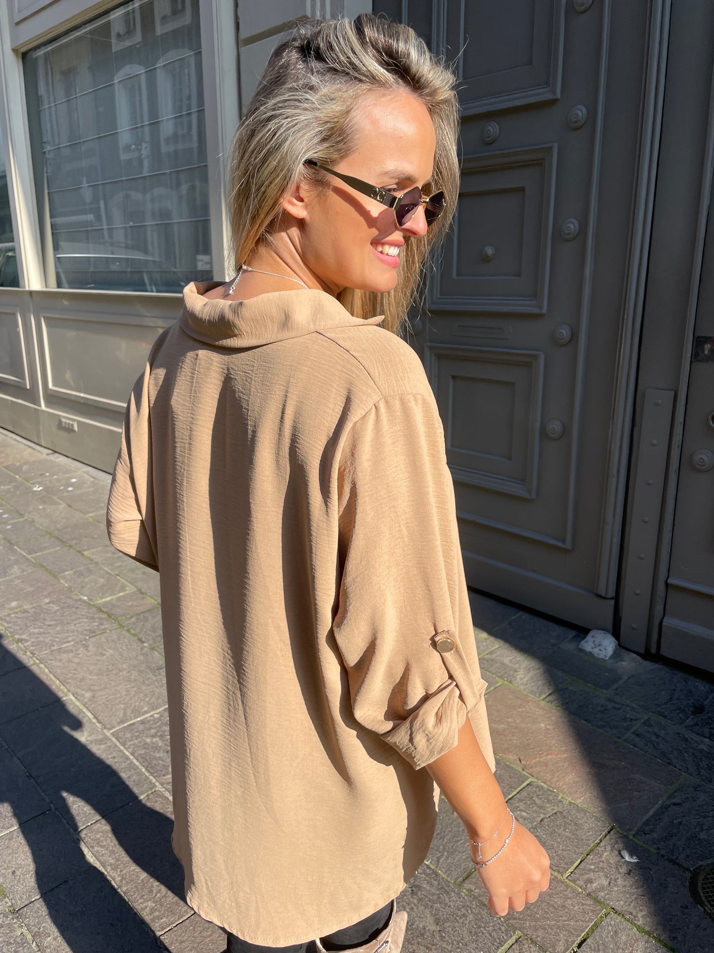 Chemise ample Jeanne camel