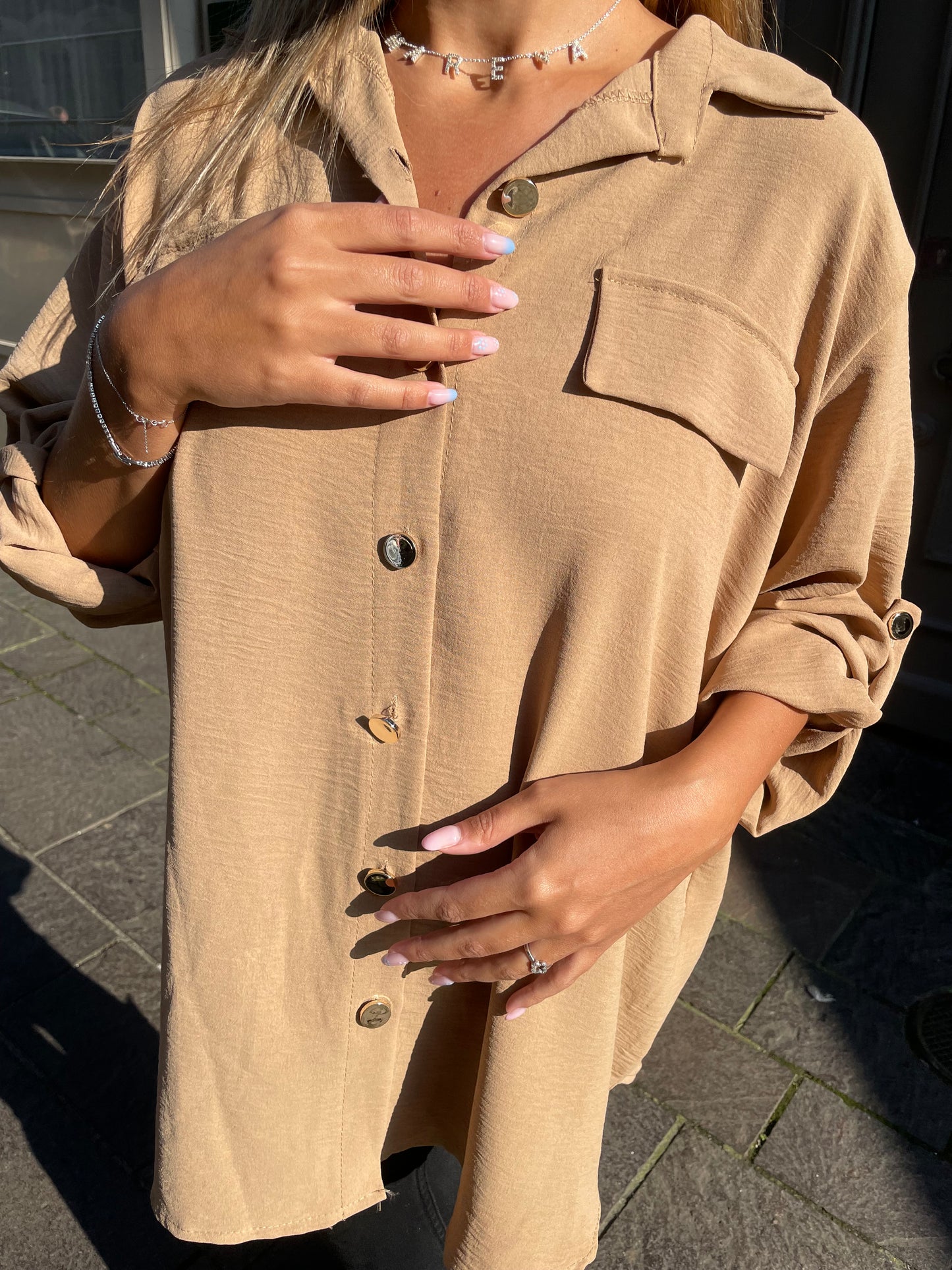 Chemise ample Jeanne camel