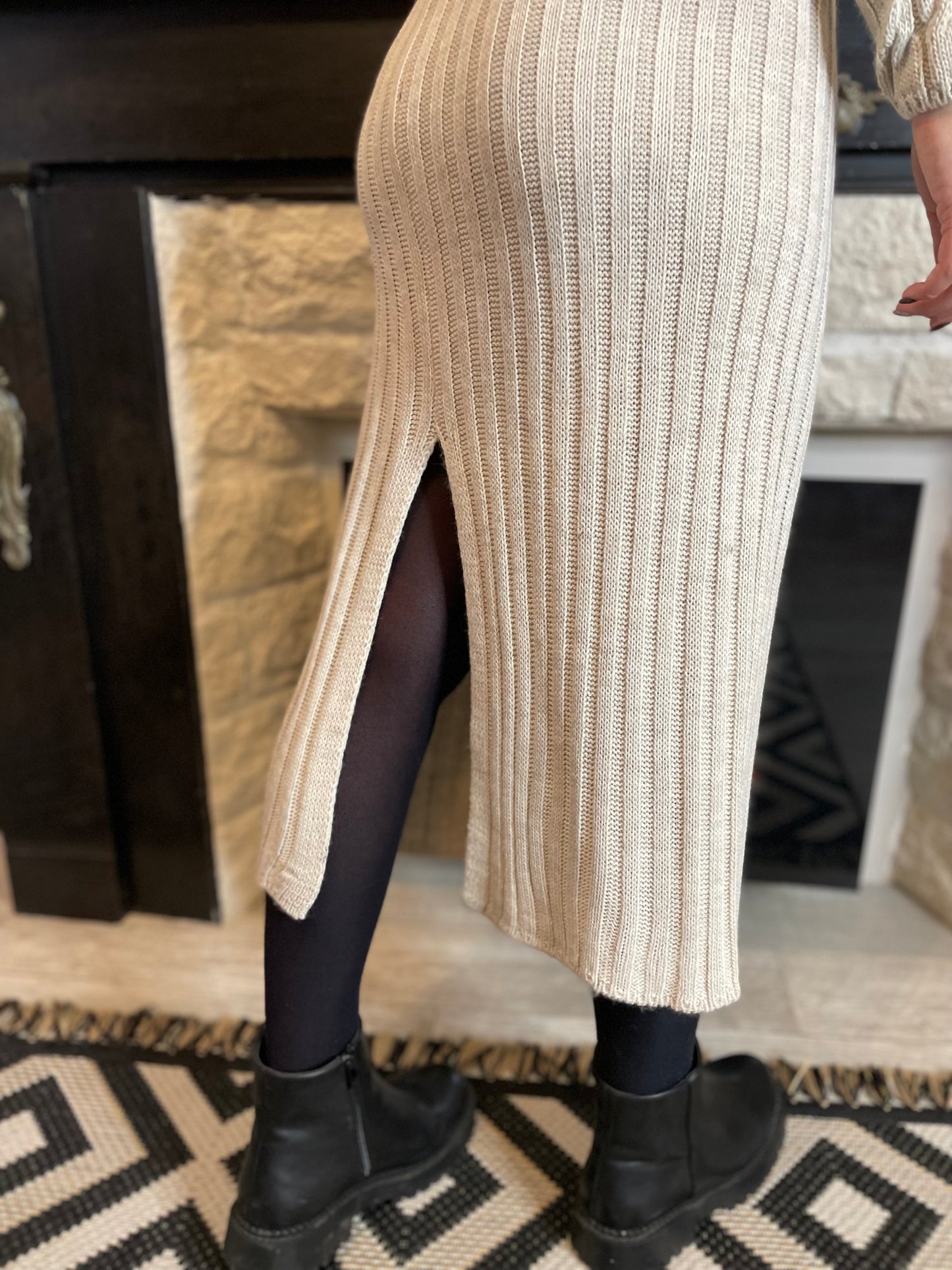 Pull long Louise beige