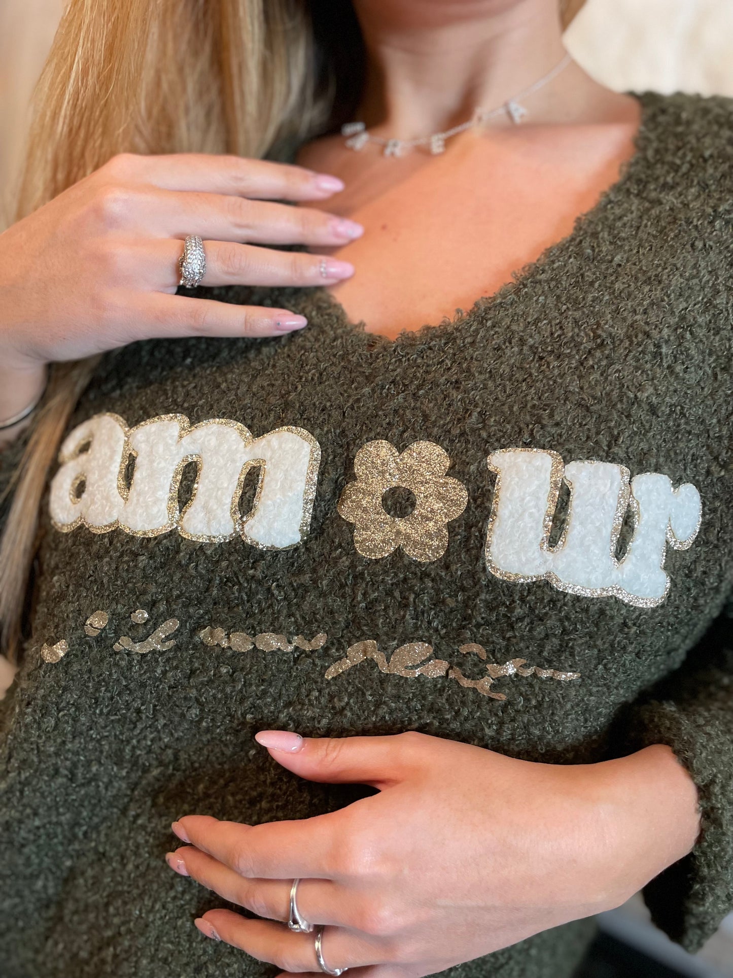 Pull Amour kaki