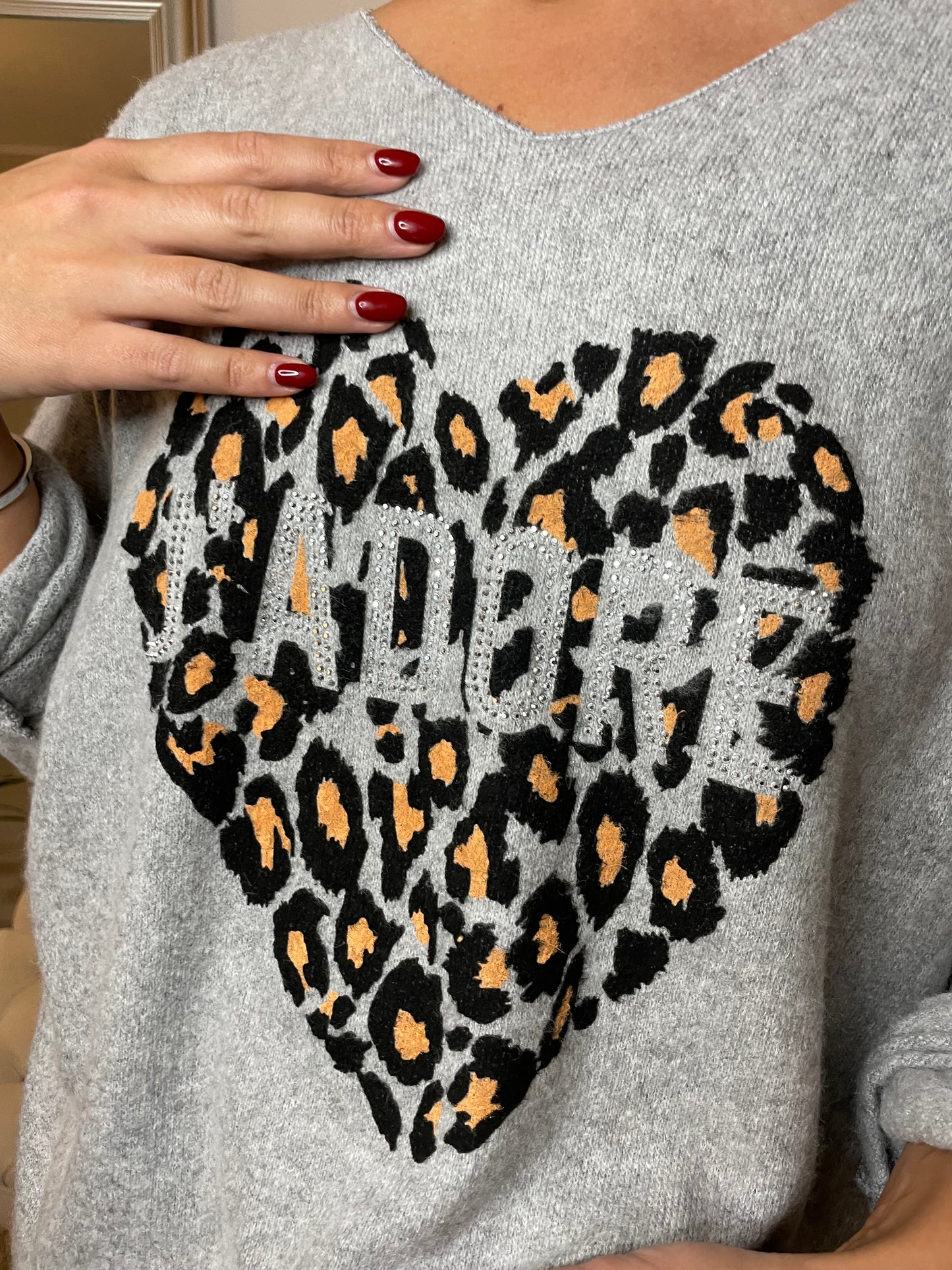Pull J’adore gris