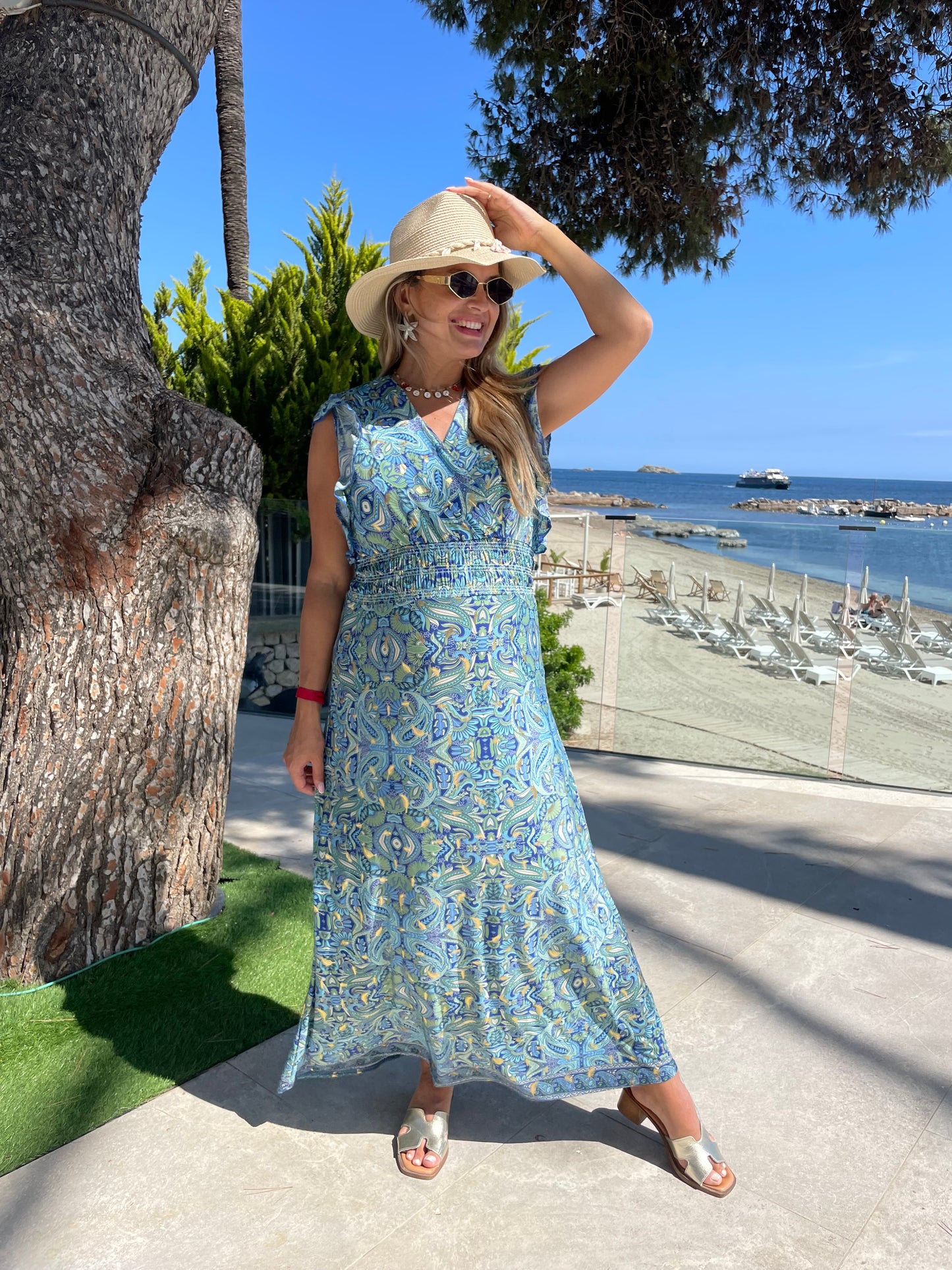Robe Ibiza bleue