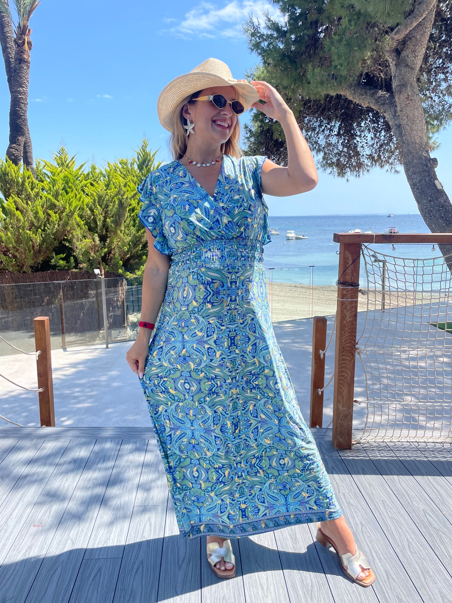 Robe Ibiza bleue