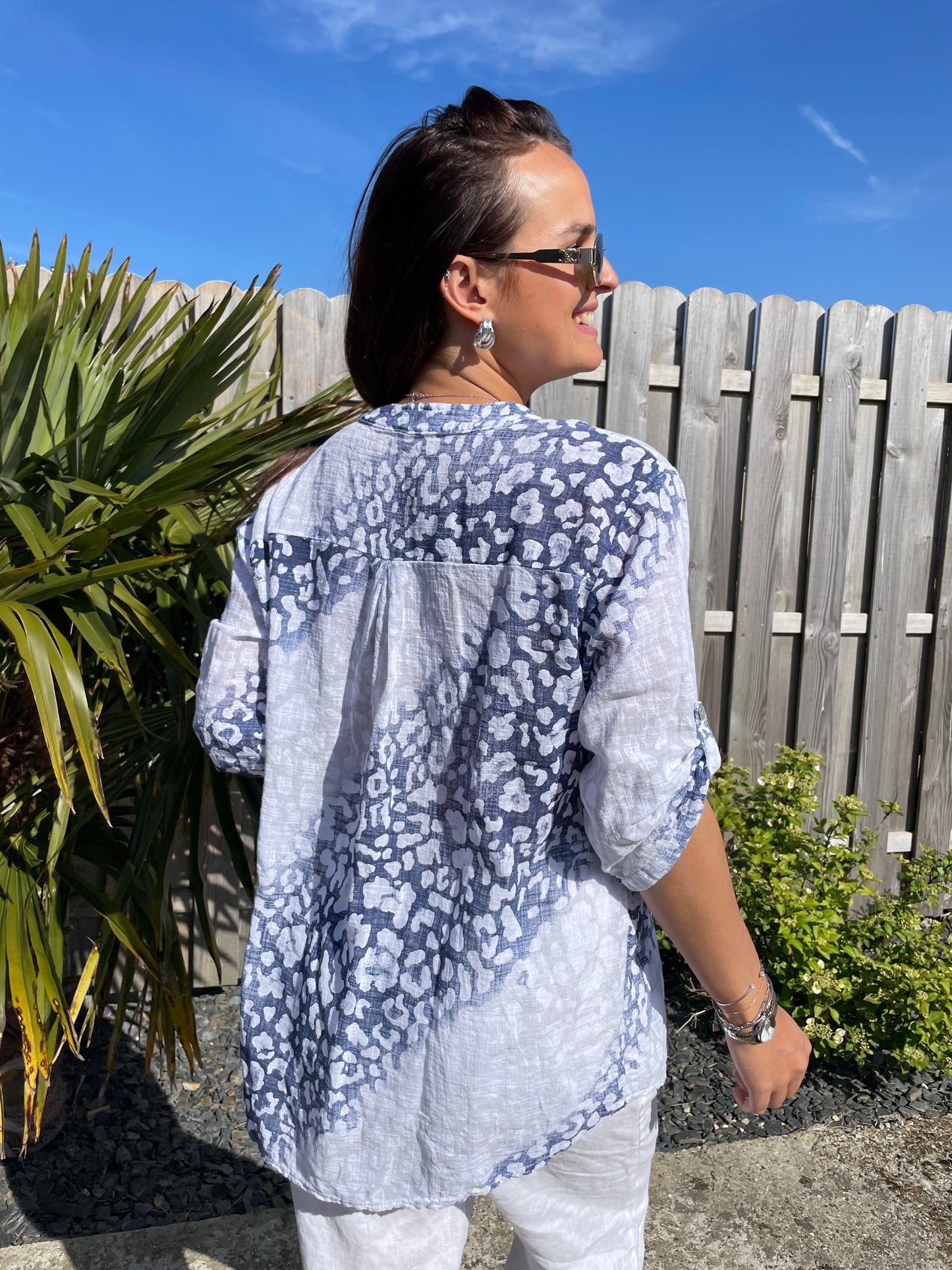 Chemise Leonie bleue et blanche