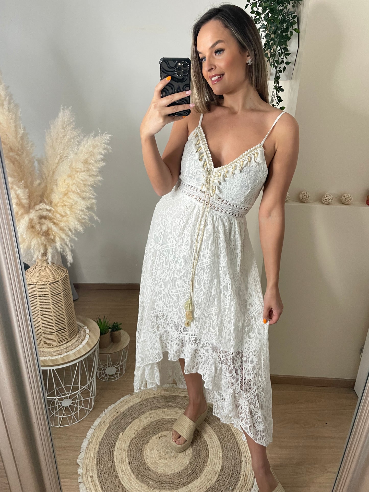Robe bohème tresses et coquillages
