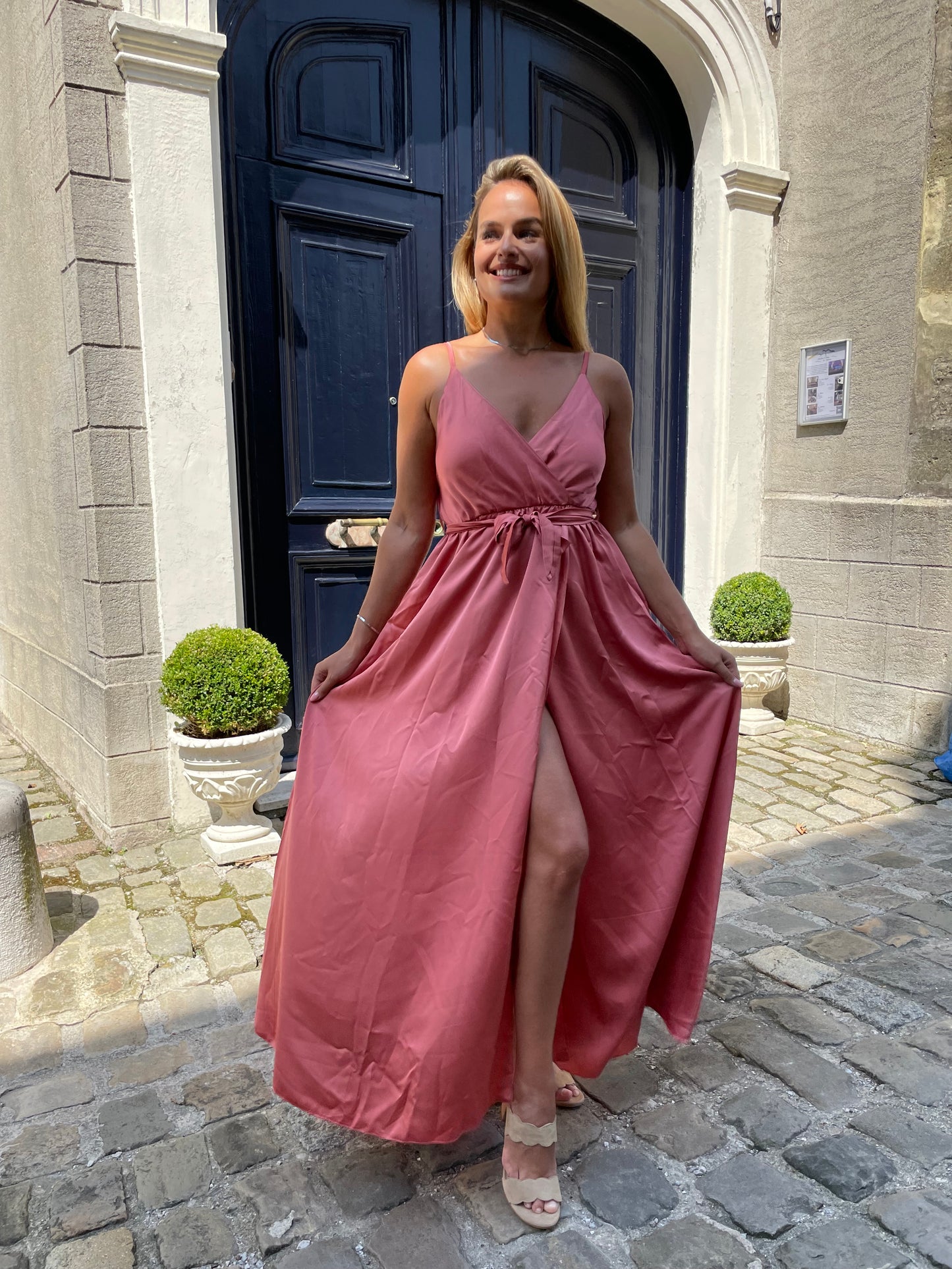 Robe Cannes Satinée Rose