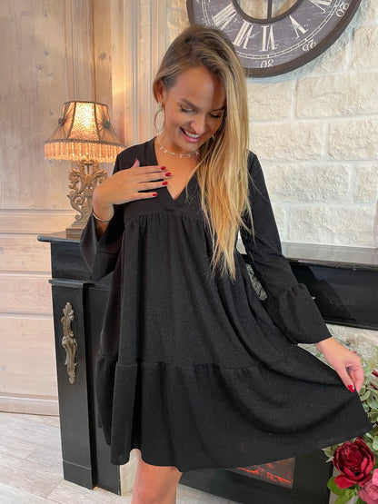 Robe Amour Pailletée noire