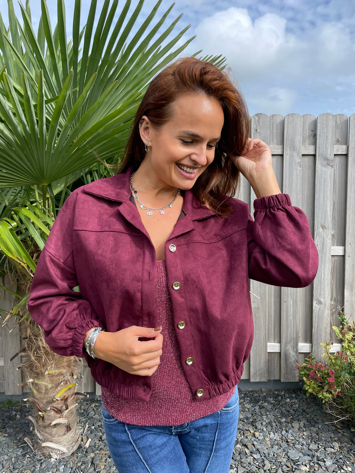 Veste Coralie bordeaux