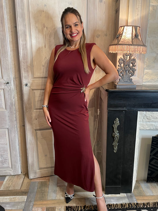 Robe mermaid bordeaux