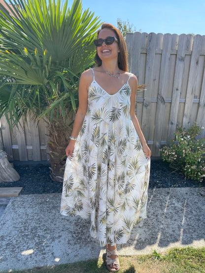 Robe longue Loann verte