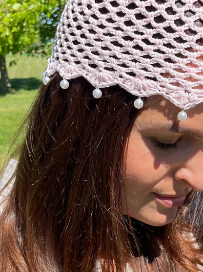 Bonnet perles rose