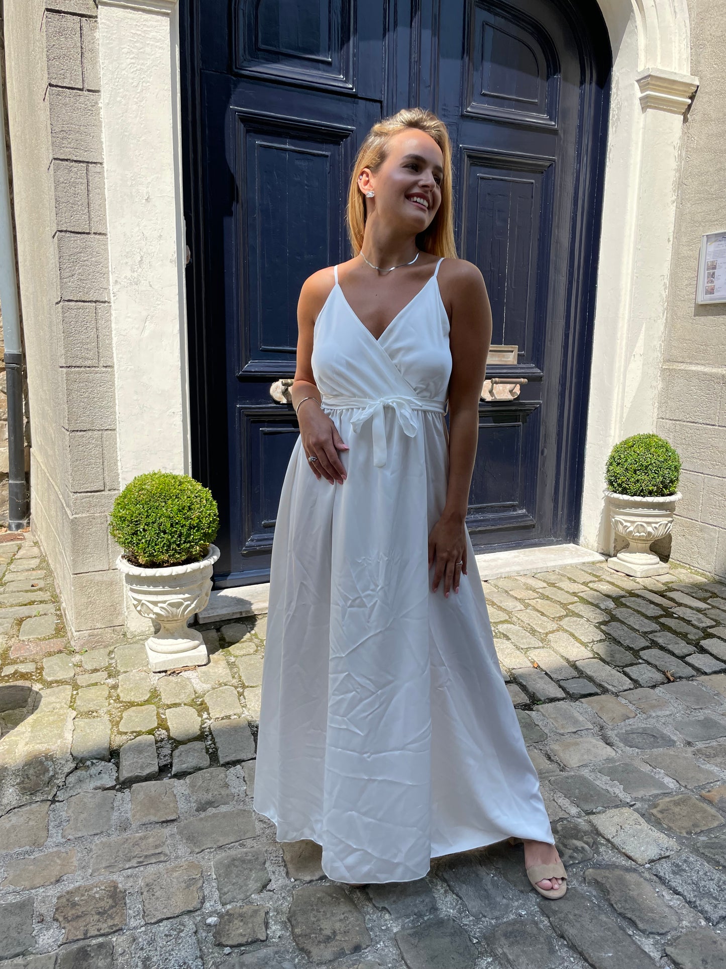 Robe Cannes Satinée blanche