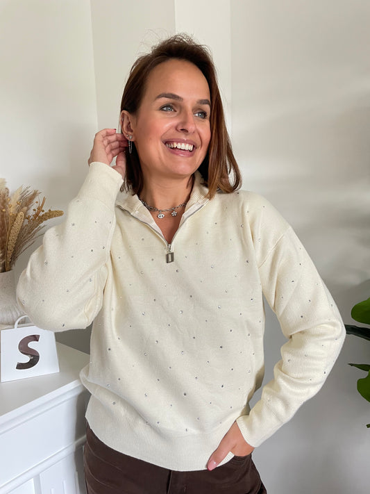 Pull perla ecru