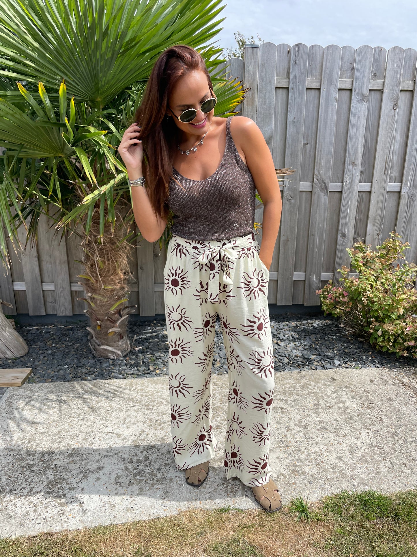Pantalon soleil bordeaux