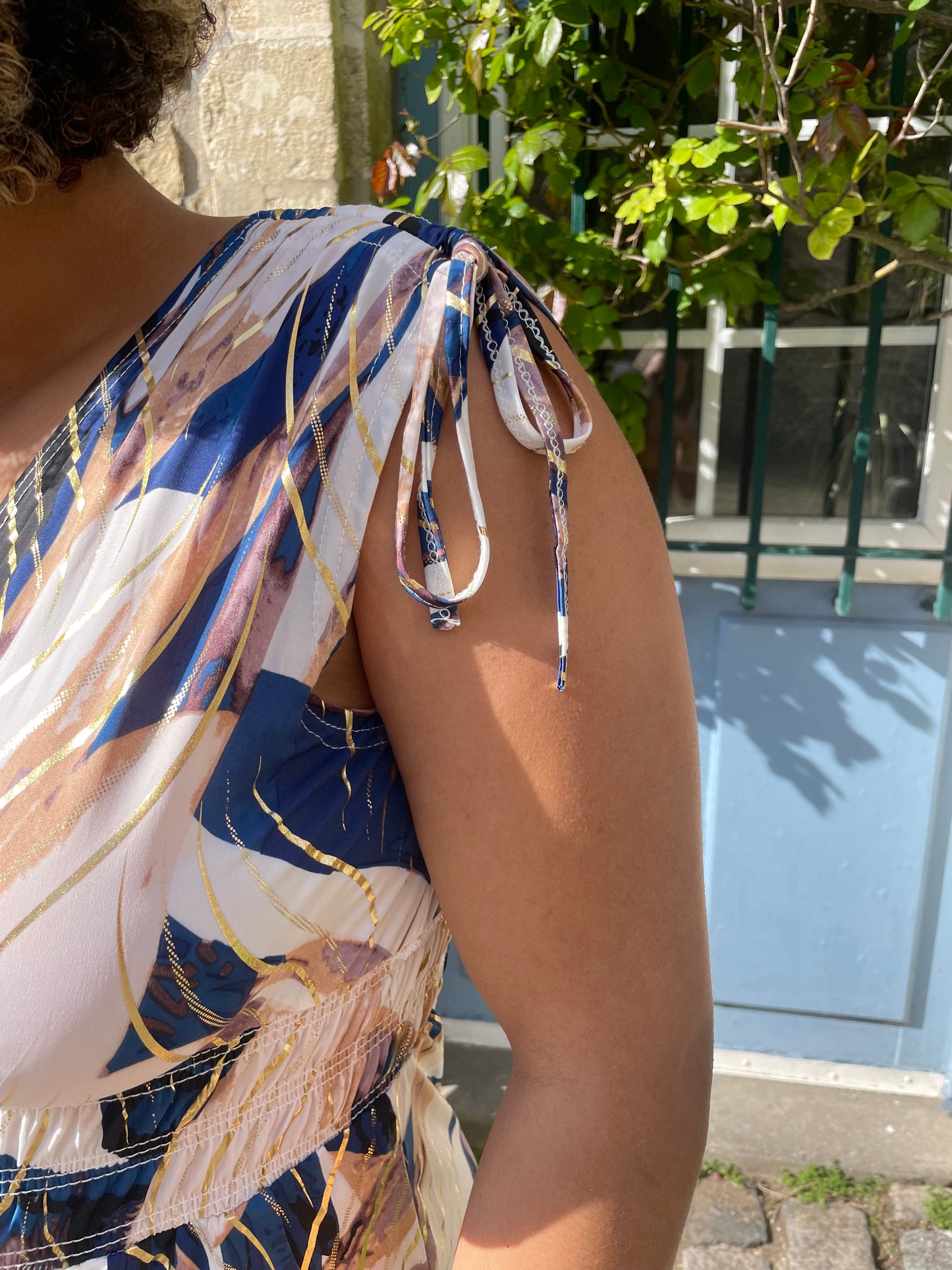 Combishort Noémie Beige/Marine