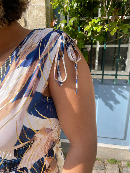 Combishort Noémie Beige/Marine