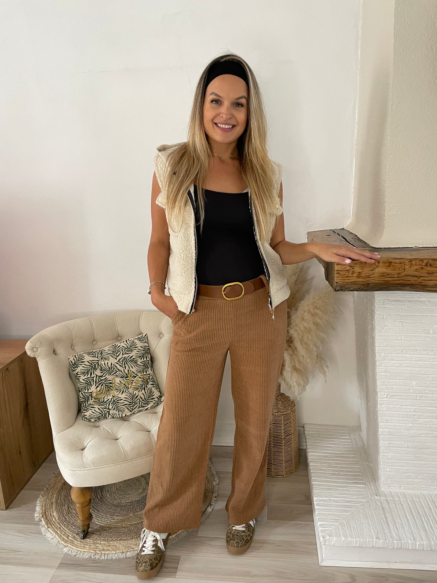 Pantalon moon Camel
