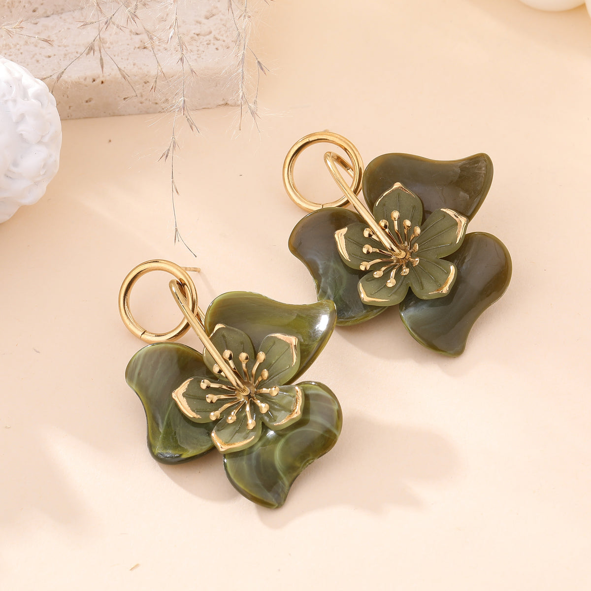 Boucle green Ivy