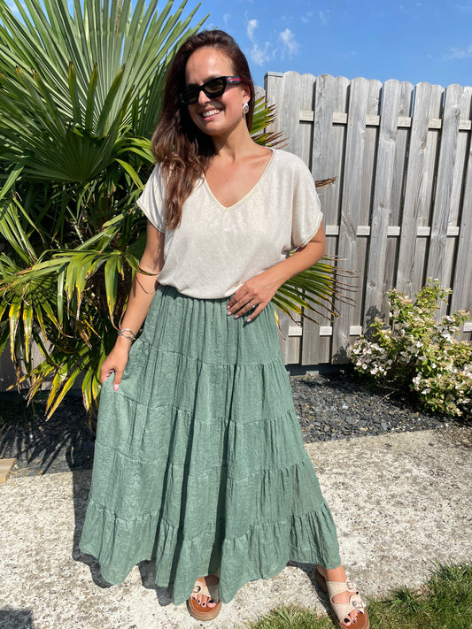 Jupe esmeralda vert foncé