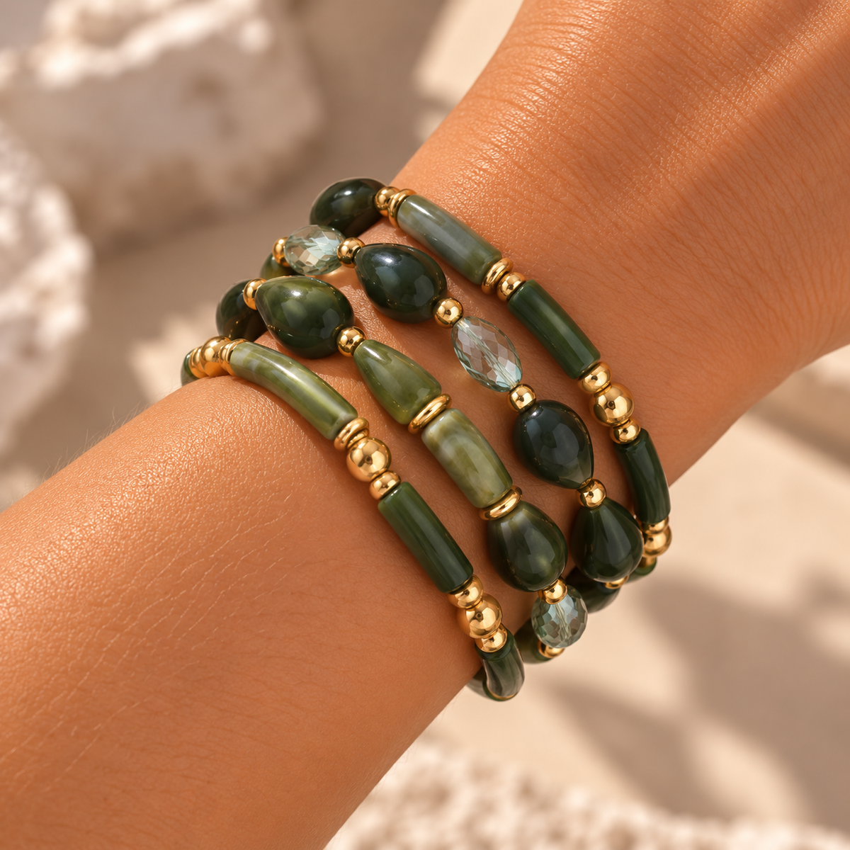 Bracelets bali Green