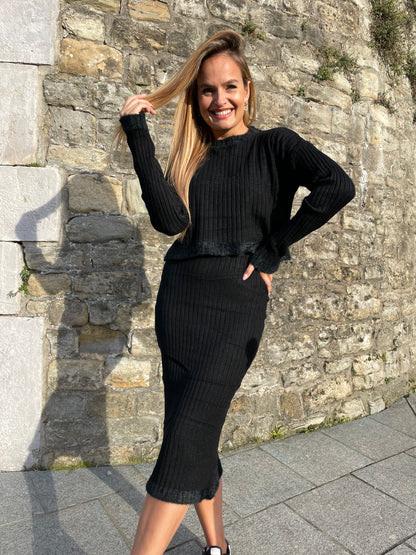 Ensemble robe pull Angèle noir