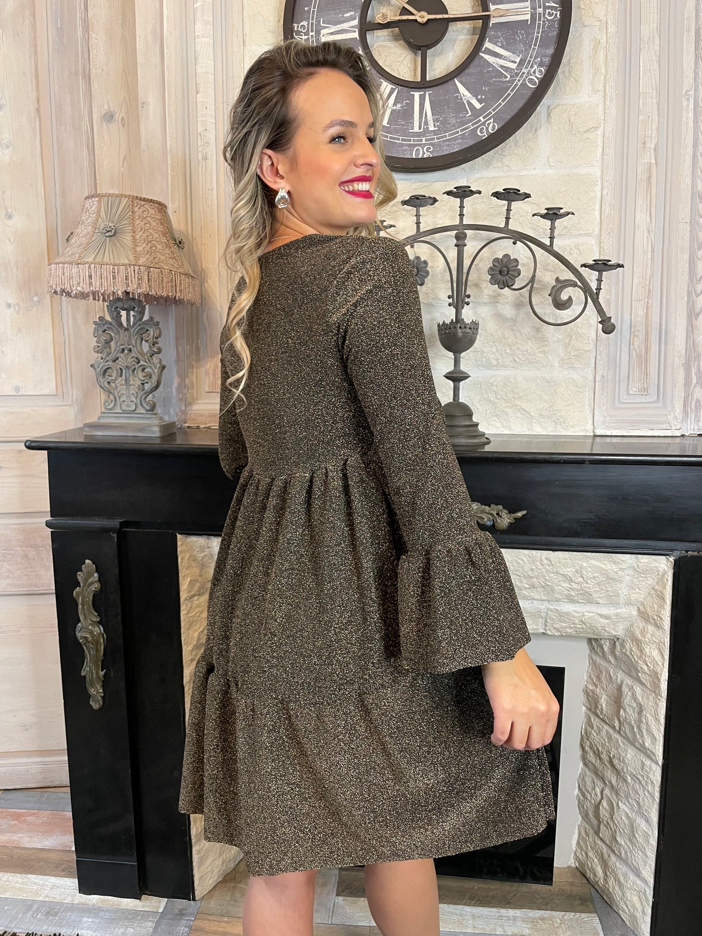 Robe Amour Pailletée dorée