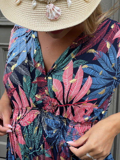 Robe longue Anaïs rose