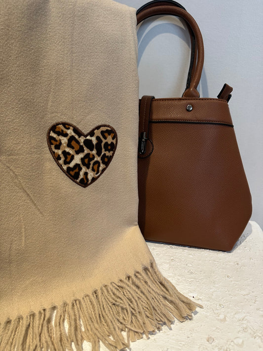 Écharpes léopard beige