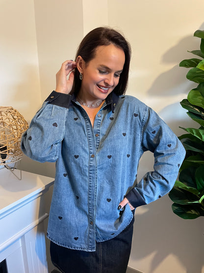 Chemise Jeans heart