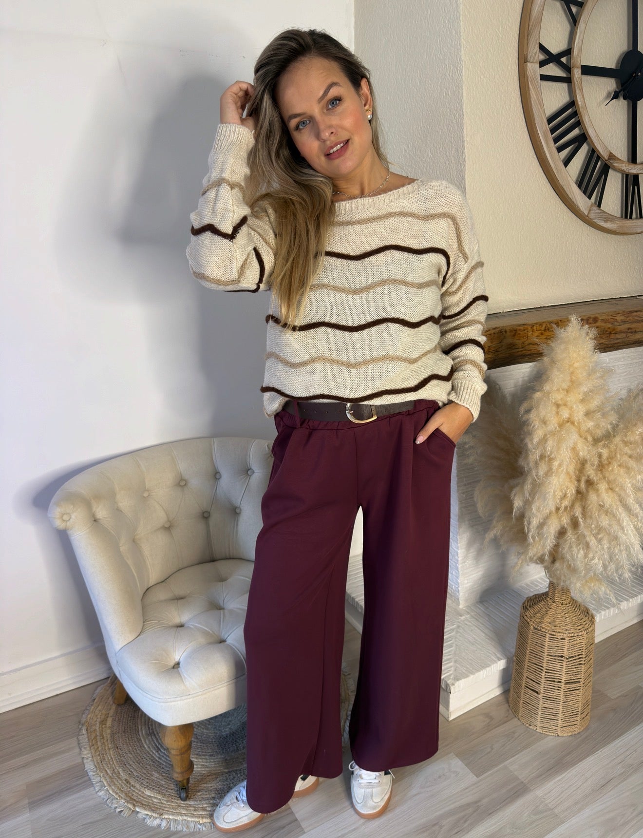 Pantalon comfy Bordeaux