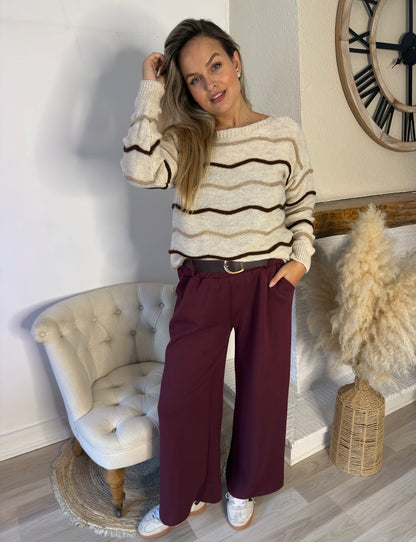 Pantalon comfy Bordeaux