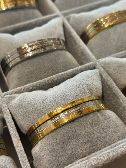 Bracelet message argent