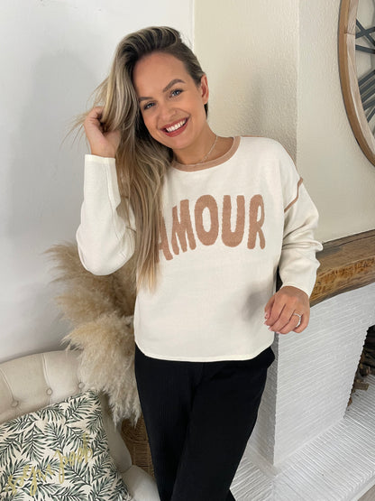Pull Amour blanc