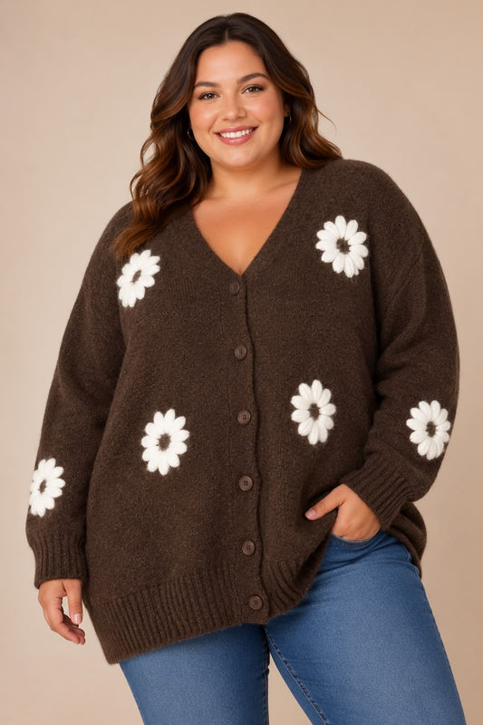 Gilet Lise marron T.44 à 52