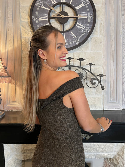 Robe Kate pailletée dorée