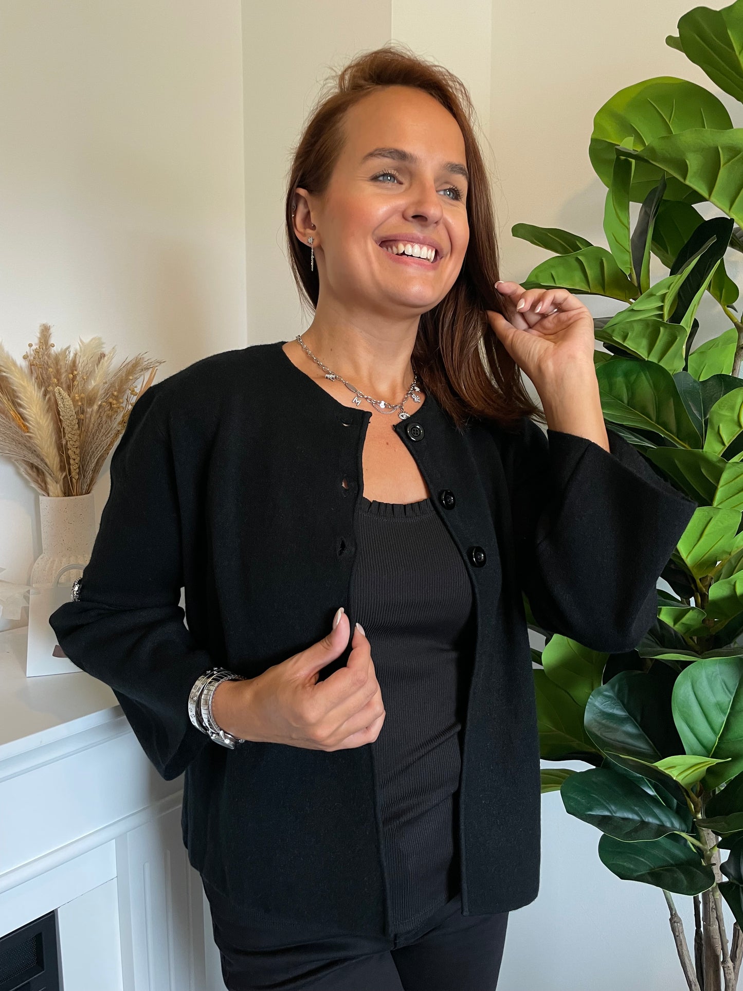 Pull gilet Léna noir