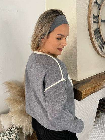 Pull Amour gris