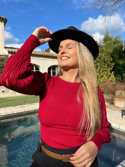 Pull Lise bordeaux