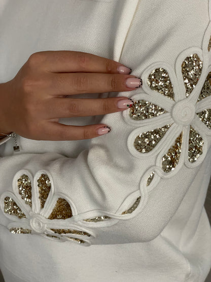 Pull Shine blanc