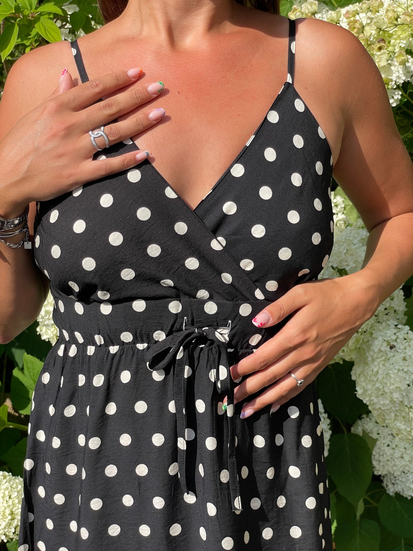 Robe pois noire