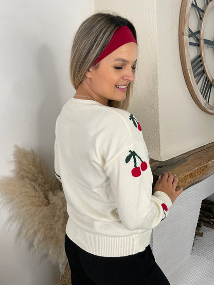 Gilet cherry crème