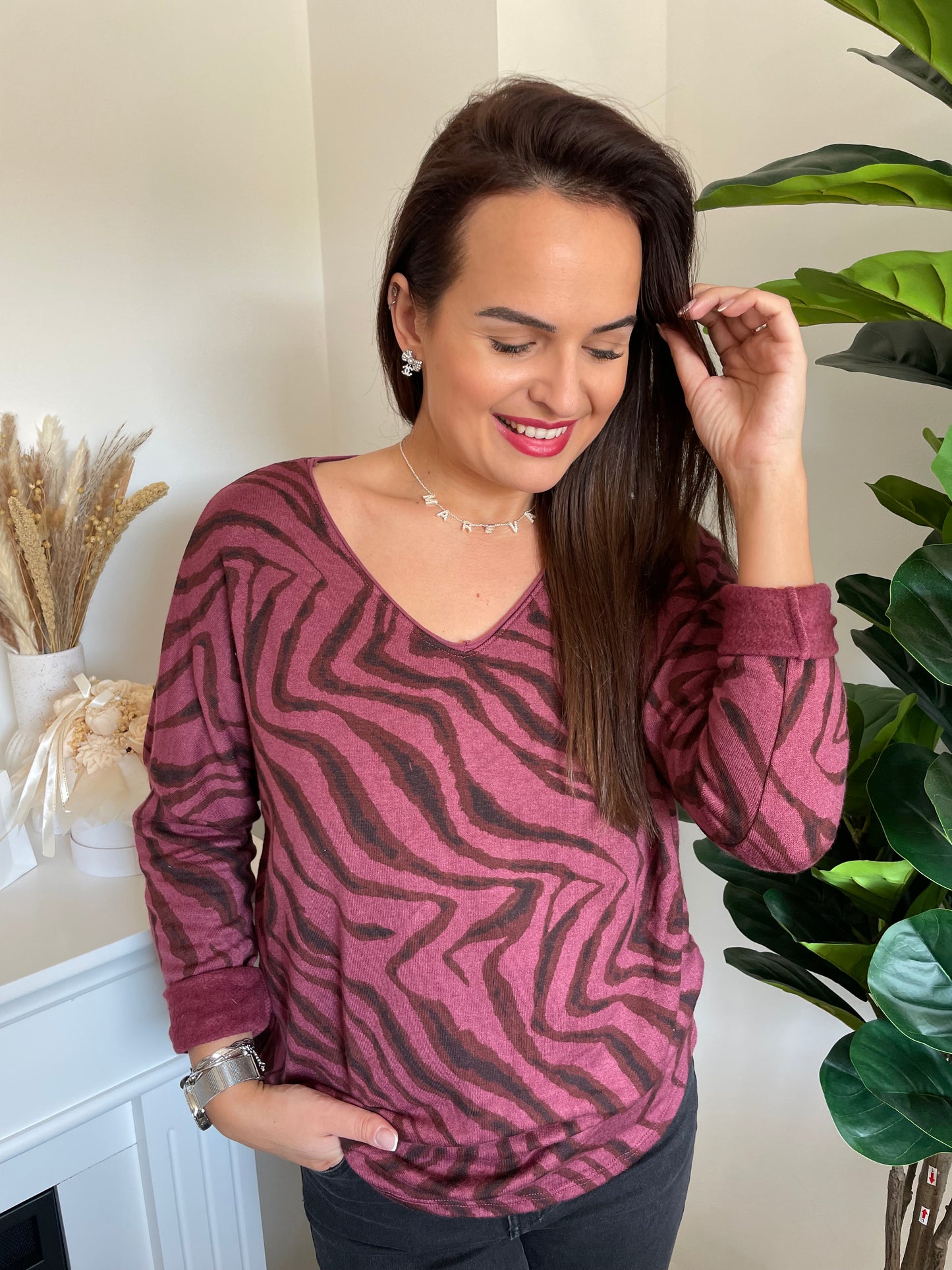 Pull Zoé Bordeaux