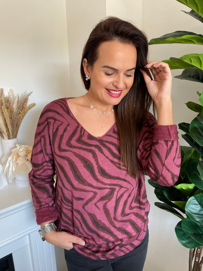 Pull Zoé Bordeaux