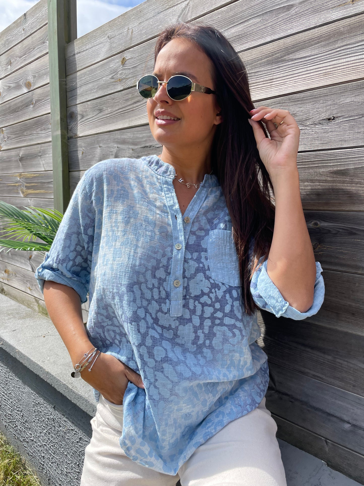 Chemise Leonie bleue